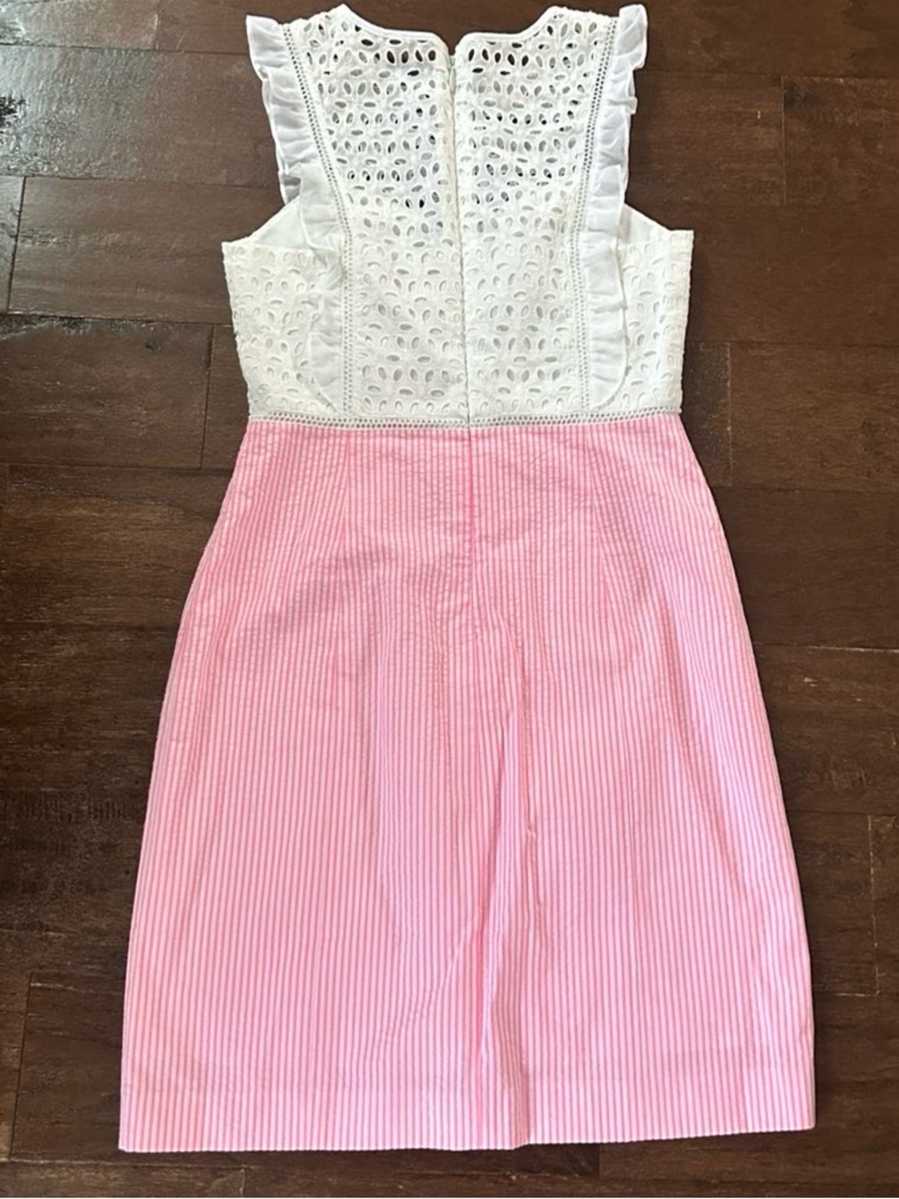 Lilly Pulitzer Maya Shift Dress Pink White Eyelet Size 4 NWT - Picture 10 of 12